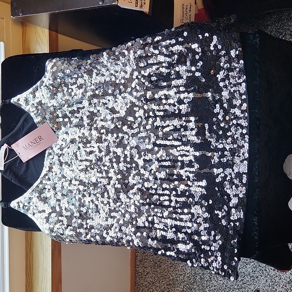 MANER Women's Sequin Tank Top ☆ XL ☆ NWT ☆ Sparkly Elegant ☆ Classy Tank top ☆ - Picture 14 of 17